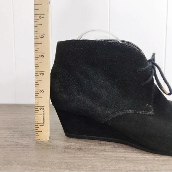 NINE WEST Black Suede Wedge Ankle Booties - Picture 2 of 15